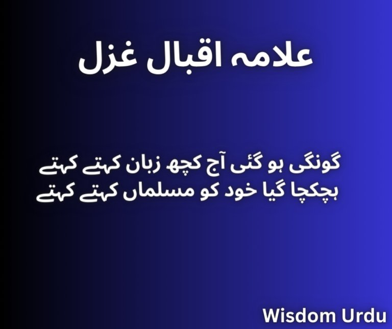 Allama Iqbal R.A Poetry گونگی ہو گئی آج کچھ زبان کہتے کہتے  علامہ اقبال